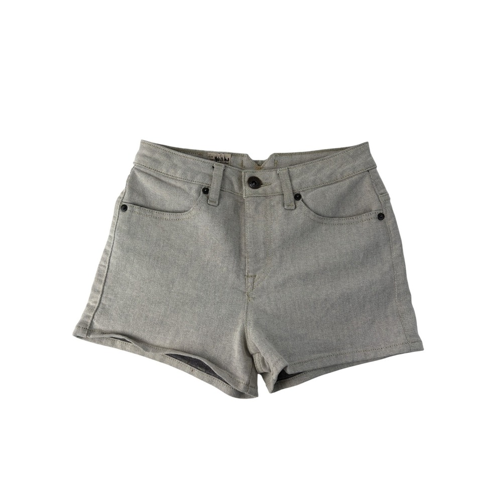 Volcom Denim Jean Shorts Womens Size 3 Grey Skate Beach Casual Grey 2.5"